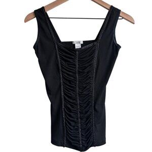 Vintage Cache Y2K Tank Top Womens XS Witchy Victorian Whimsigoth Corset Romantic